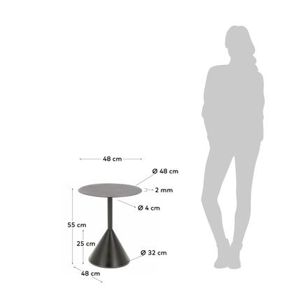 Yinan side table Ã˜ 48 cm black