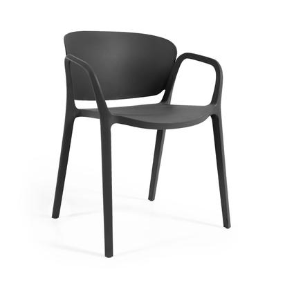 Ania stackable black garden chair