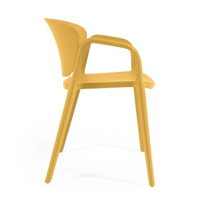 Ania stackable outdoor chair in yellow