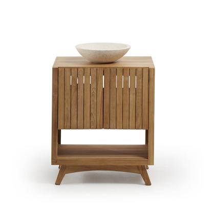 Delina countertop washbasin in white terrazzo Ã˜ 40 cm