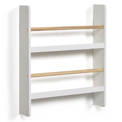 Gopi shelf unit in solid pine with natural and white finish 50 x 60 cm