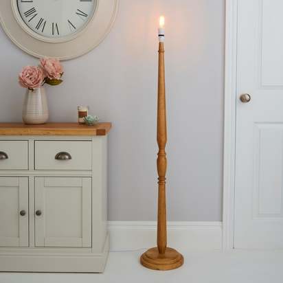Legoli Turned Wood Floor Lamp Base