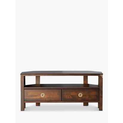 Laura Ashley Balmoral Corner TV Stand for TVs up to 50" Chestnut Brown | H50 x W110 x D40cm