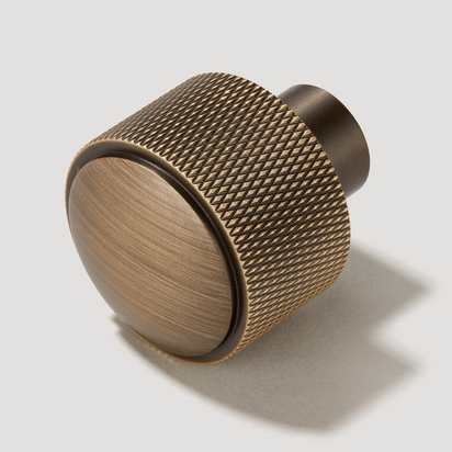 HUMBOLDT Knurled Button Knob - Antique Brass, Default Title,