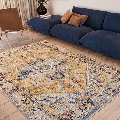 Louis De Poortere Antiquarian Antique Heriz Rug - 8704 Amir Gold - 200cm x 280cm