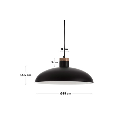 Gotram pendant lamp black
