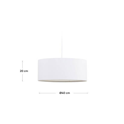 White Santana ceiling light shade with white diffuser Ã˜ 40 cm