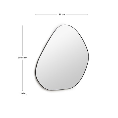 Anera mirror in black metal 84 x 108,5 cm