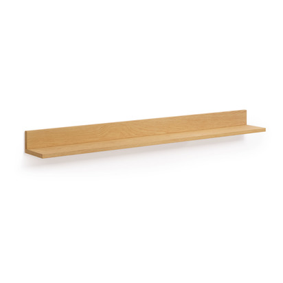 Abilen oak veneer and white lacquer shelf, 120 x 15 cm, FSCâ„¢ 100% certified