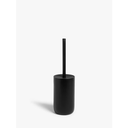 John Lewis Matt Finish Toilet Brush Matte Black | H35 x W10 x D10cm
