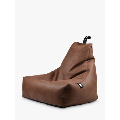 Extreme Lounging Mighty Faux Leather Bean Bag Chestnut | H94 x W99 x D80cm