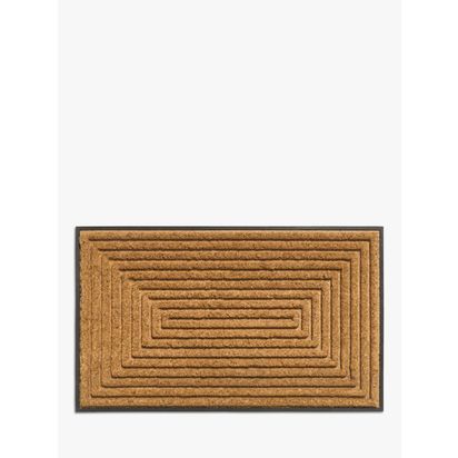 John Lewis Diamond Scraper Door Mat Neutral | L75 x W45cm