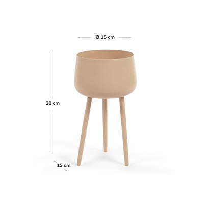 Apia beige metal plant pot stand Ã˜ 15 cm