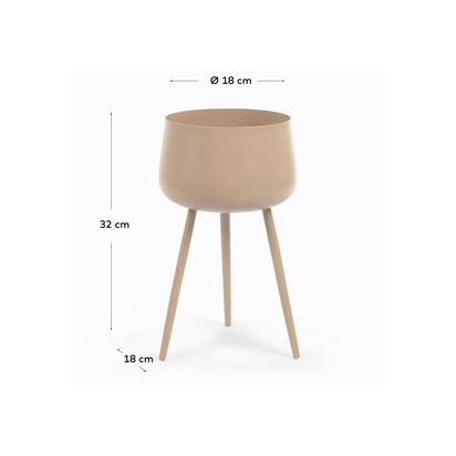 Apia beige metal plant pot stand Ã˜ 18 cm