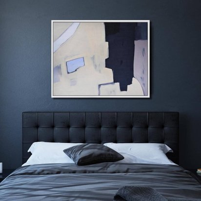 Abstraction 529 Framed Canvas 70 x 100 cm Black
