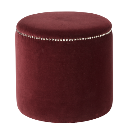 Costellini Velvet Ottoman - Rioja