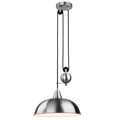 Century 1 Light Brushed Steel Pendant Ceiling Light