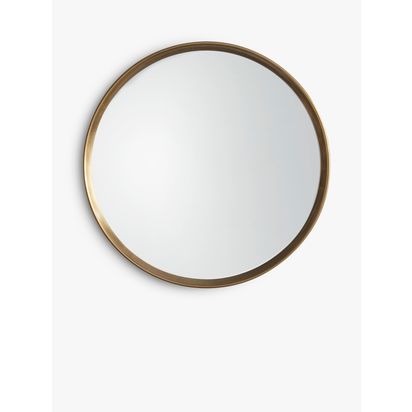 Gallery Direct Ridge Round Wall Mirror, 95cm Gold | D9 x Dia.95cm