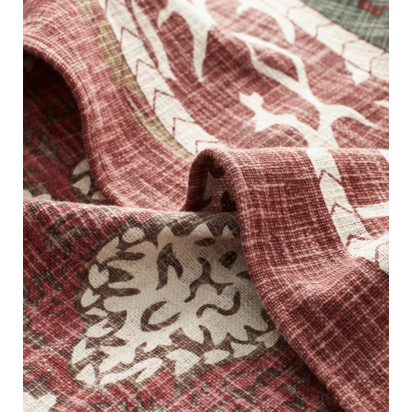 Haryana Reversible Throw - Red Madder