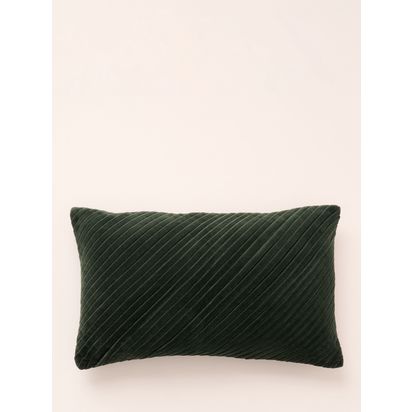 Truly Cotton Velvet Pleated Rectangular Cushion