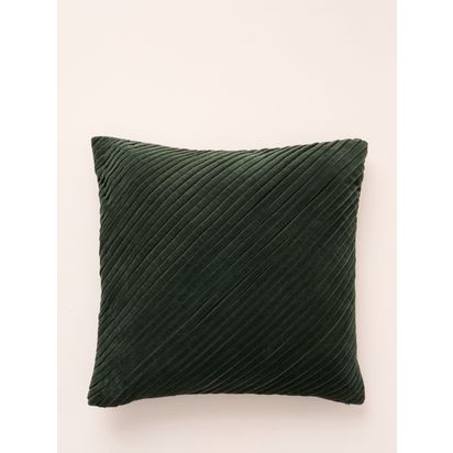 Truly Cotton Velvet Pleated Square Cushion