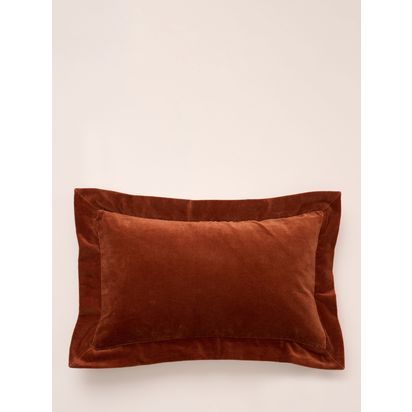 Truly Frill Edge Cotton Velvet Rectangular Cushion