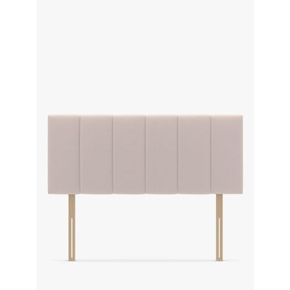 Koti Home Avon Upholstered Headboard, Super King Size Linen Look Washed Pink | H114 x W184.2 x D5cm
