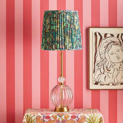 Zsa Zsa table lamp in clear blown glass and brass
