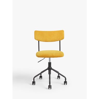 John Lewis ANYDAY Motion Corduroy Upholstered Office Chair, Mustard
