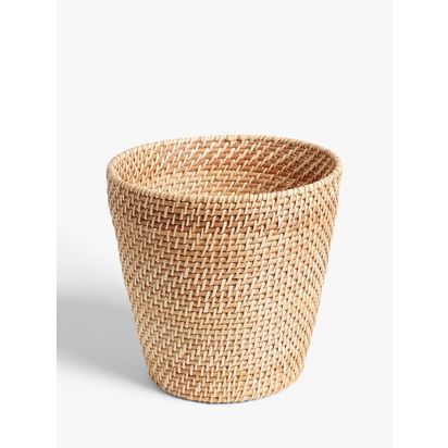 John Lewis Waste Paper Basket, Natural Natural | H26 x Dia.26cm