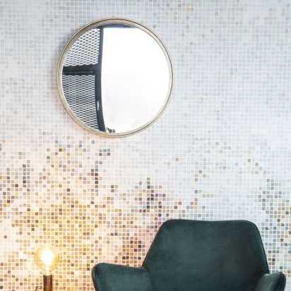 Naken Interiors Matz Round Wall Mirror - Antique Brass