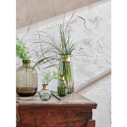 nkuku Miza Vase, H20.5cm Green | H20.5 x Dia.19cm