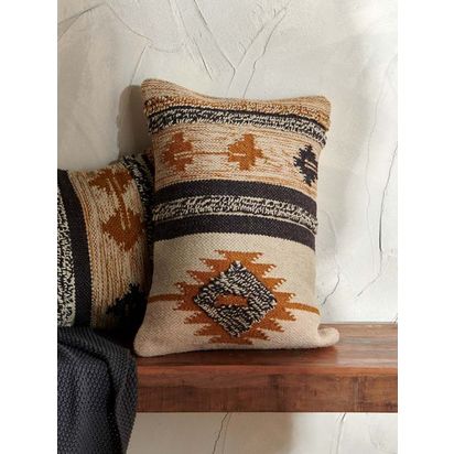 nkuku Tussi Sia Cushion Cover, Mustard/Grey Mustard/Grey | 40 x 60cm