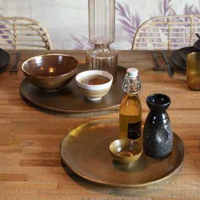 Naken Interiors Jace Tray - Antique Brass - Large