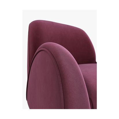 John Lewis + Swoon Ellington Chair, Dark Leg, Burgundy Velvet Burgundy | H78 x W69 x D68cm