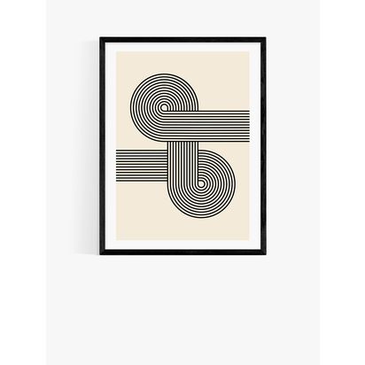 EAST END PRINTS Luxe Poster Co. 'Retro Waves' Framed Print Black Frame | 53.4 x 43.4cm