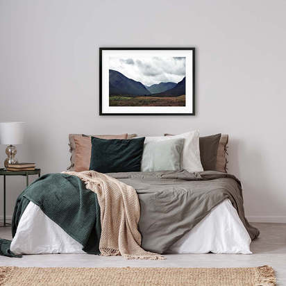 Landscape Of Scotland Art Print 60 x 90 cm Black Frame