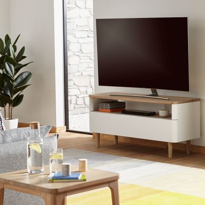 Ebbe Gehl for John Lewis Mira TV Stand for TVs up to 60" Oak | H49.10 x W120 x D40cm