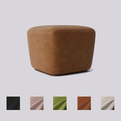 Swoon | Ritz | Ottoman | Brown | Smart Leather | W: 45 cm D: 45 cm H: 38 cm