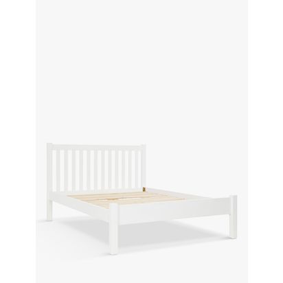 John Lewis Wilton Bed Frame, King Size White | H102 x W159 x L212cm