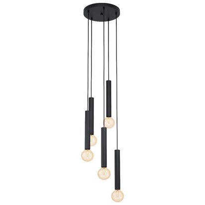 Cortenova 5 Light Matte Black Ceiling Pendant