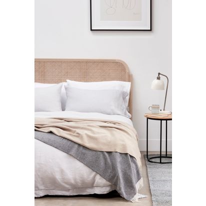 John Lewis Crisp & Fresh Egyptian Cotton Percale 200 Thread Count Fitted Sheet White | W90.00cm * D120.00cm