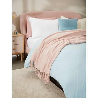 John Lewis Charlotte Bouclé Throw Plaster | L200 x W150cm