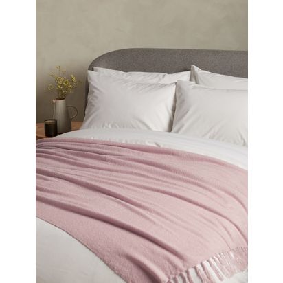 John Lewis Charlotte Bouclé Throw Plaster | L200 x W150cm