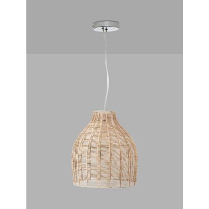 Pacific Caswell Rattan Coche Pendant Ceiling Light, Natural Natural | H120 x Dia.36cm