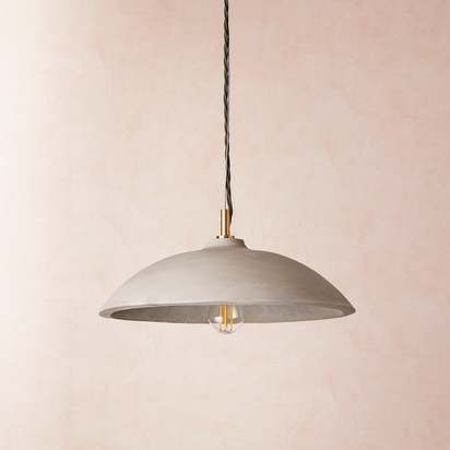 Corleone Pendant in pale grey concrete
