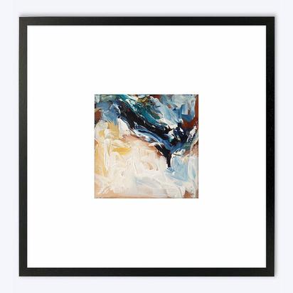 Colour Block 41 Limited Edition Print 70 x 70 cm 30 x 30 cm Black Frame