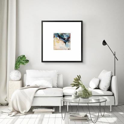 Colour Block 41 Limited Edition Print 70 x 70 cm 30 x 30 cm Black Frame