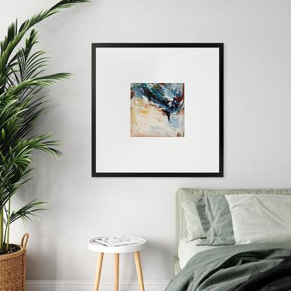 Colour Block 41 Limited Edition Print 70 x 70 cm 30 x 30 cm Black Frame