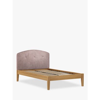 John Lewis Grace Kitami Bed Frame, Small Double Deep Velvet Heather | Small Double